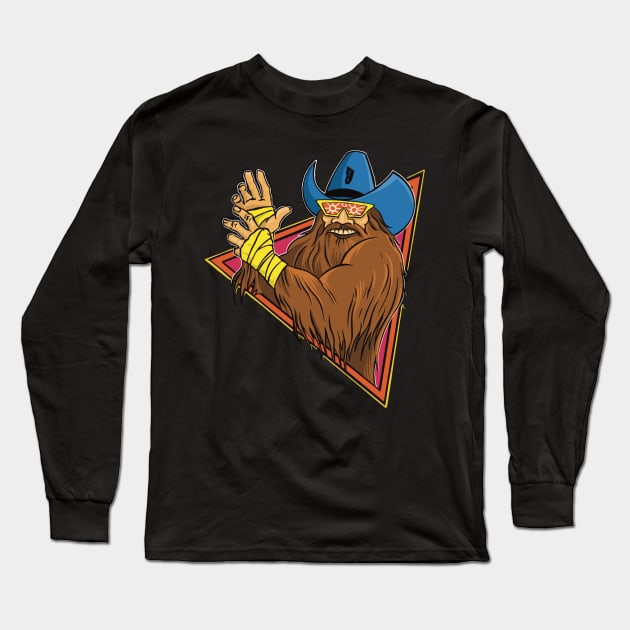 SQUATCHO MAN Long Sleeve T-Shirt by bigfootsociety